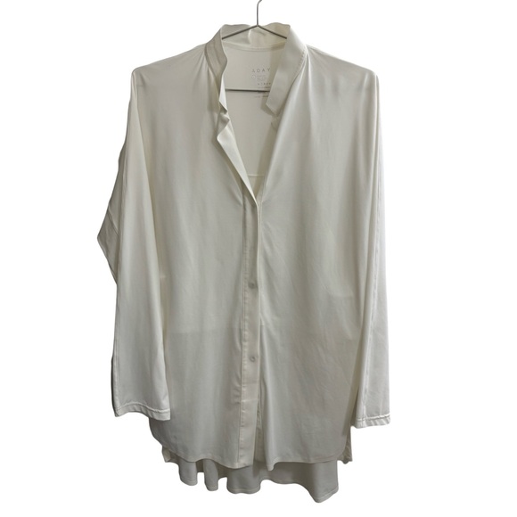 ADAY Something Borrowed Shirt in White Woman’s Large - Picture 5 of 8